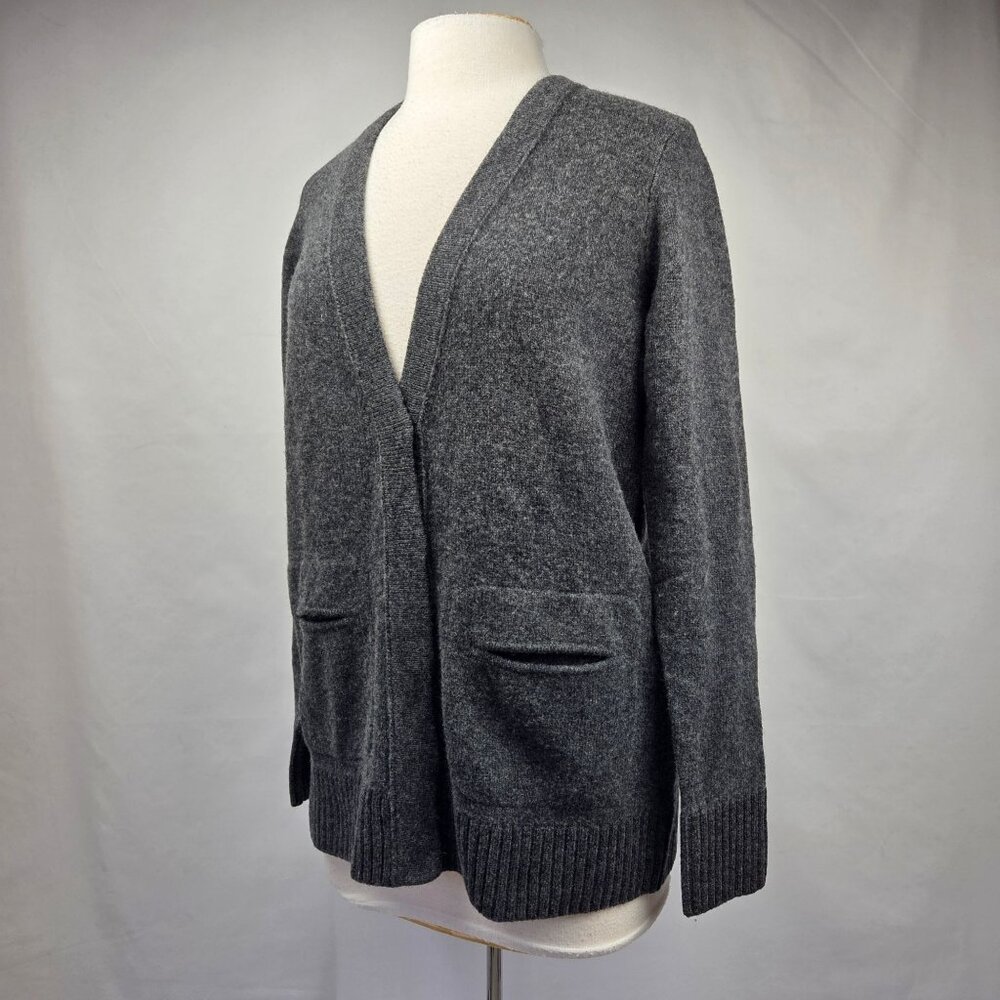 Madewell Merino Wool Hidden Button Cardigan w/ Pockets Gray Size Medium